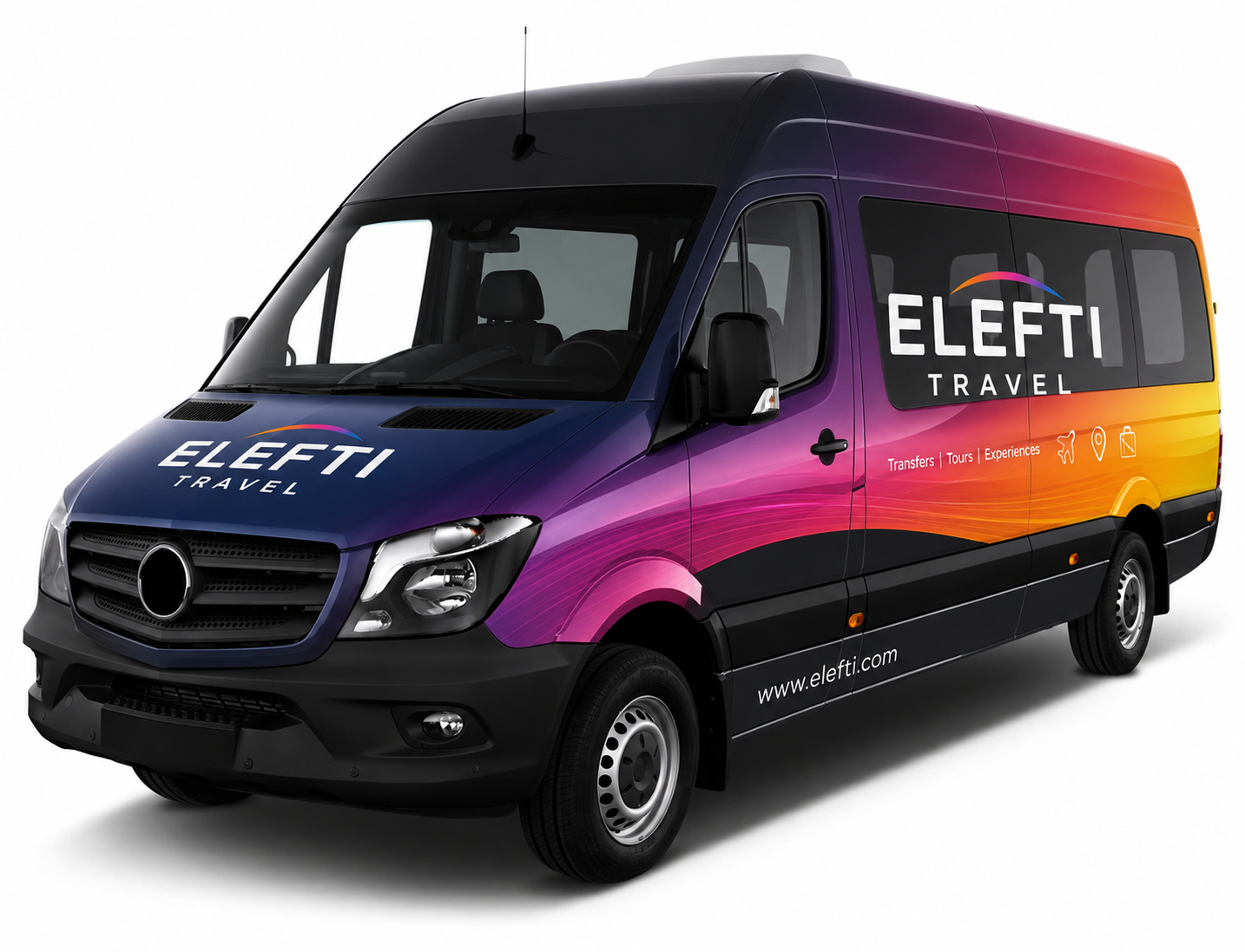 Elefti Travel Mercedes Sprinter for group transportation