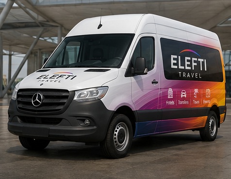 Elefti Travel Mercedes Sprinter transfer vehicle